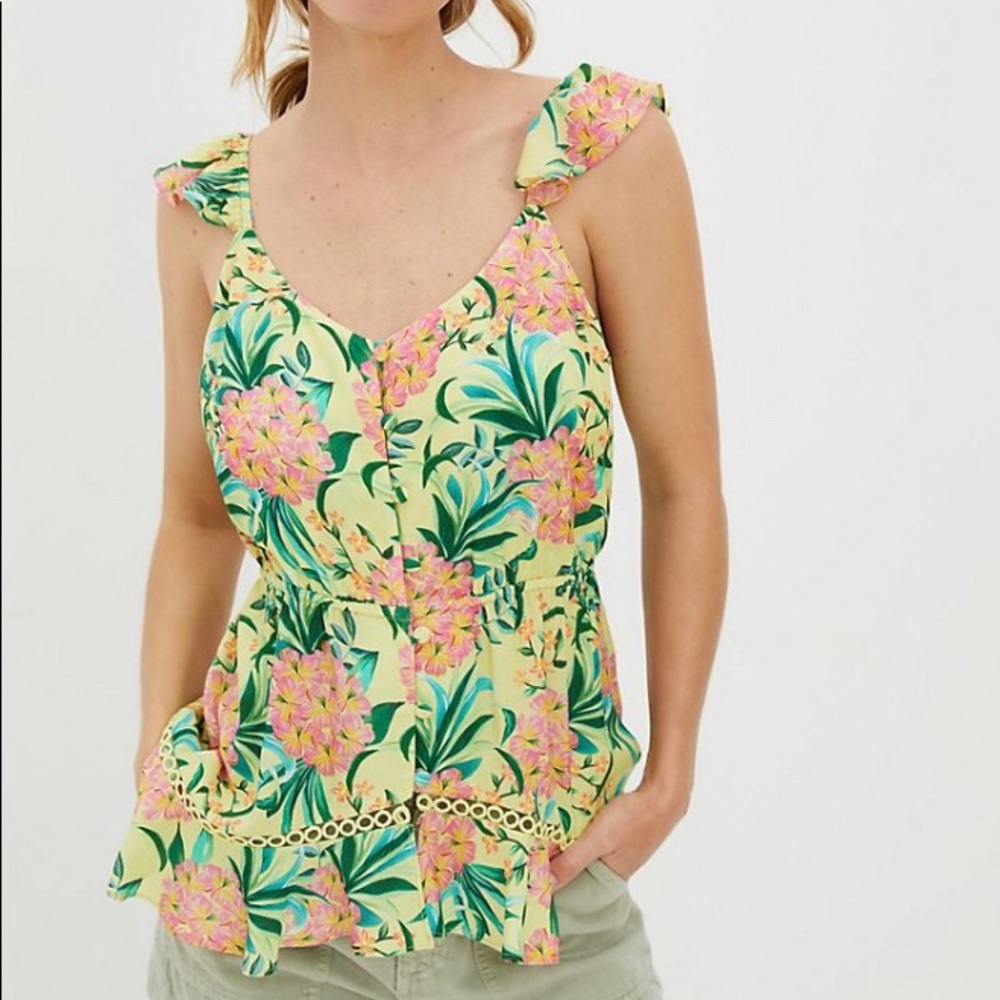 Anthropology Farm Rio Ruffled Floral Tank - Picture 5 of 12